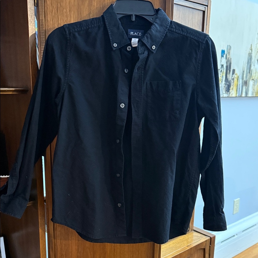 Place youth Classic Black Button Down Shirt